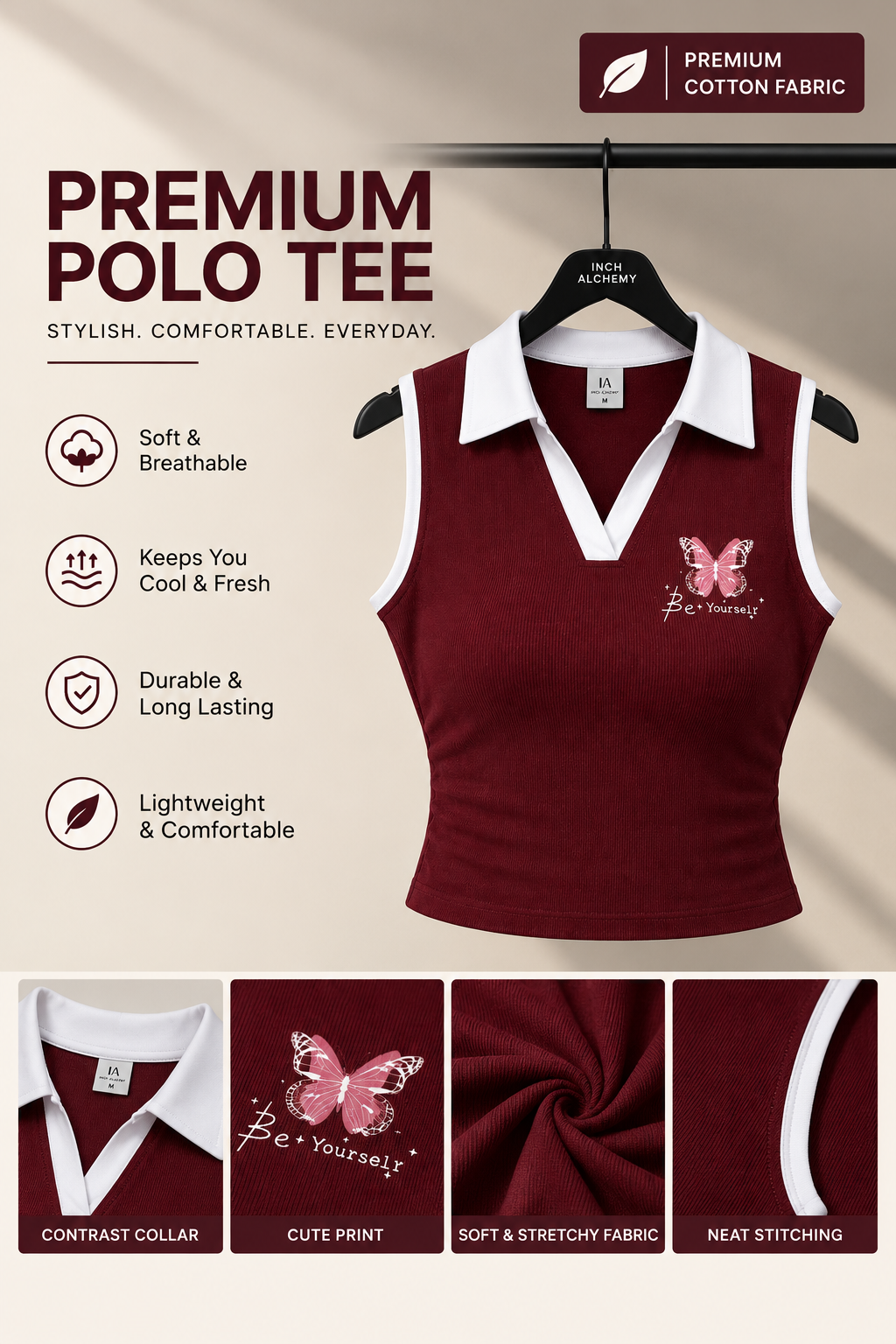 Crimson Butterfly Polo